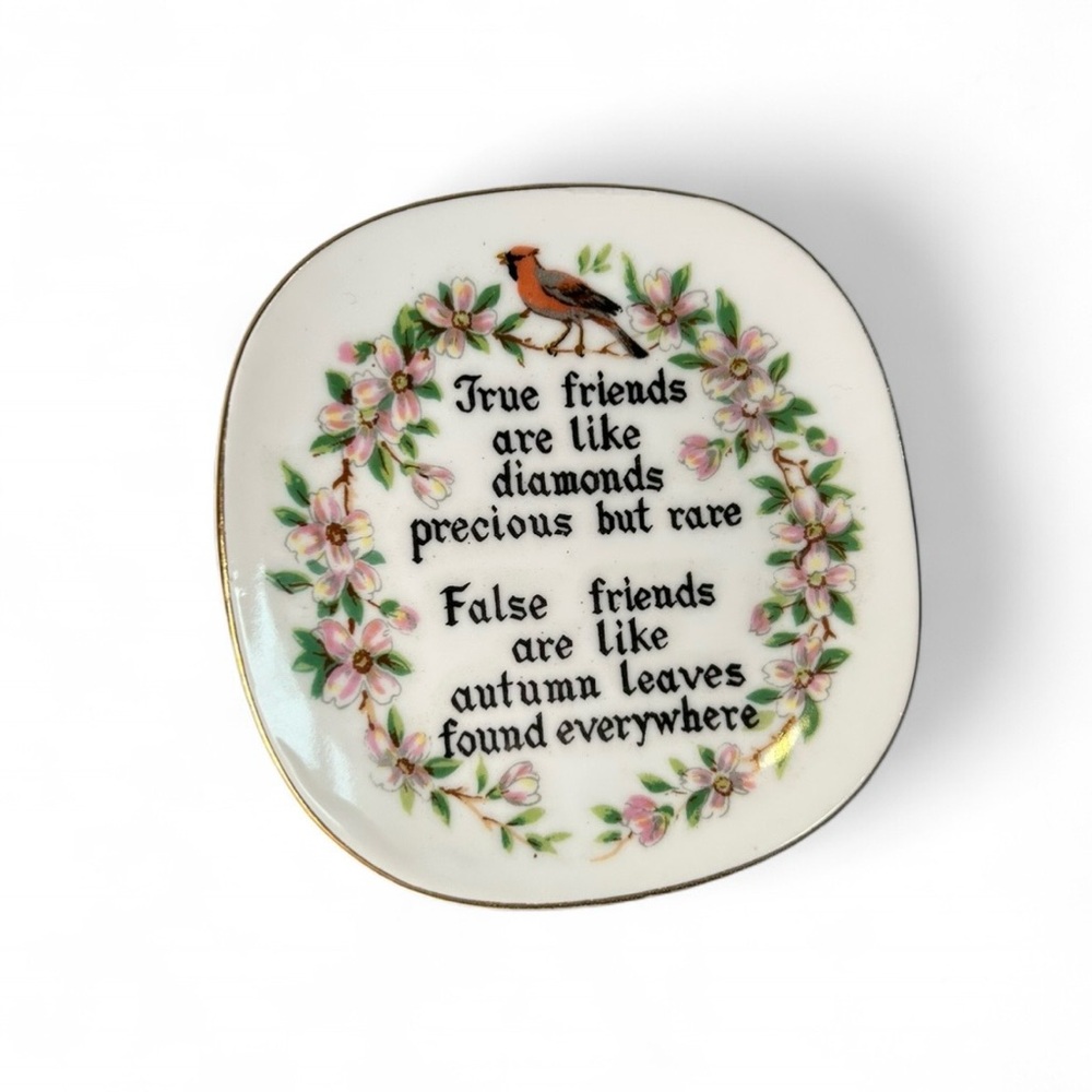 Vintage Floral Cottagecore Decorative Plate
